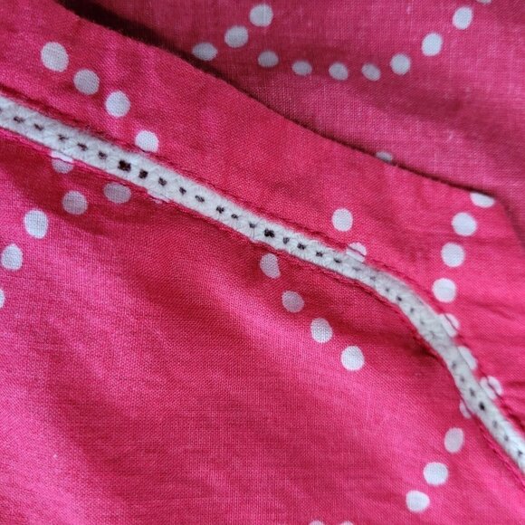 Boden Size 8 Bright Pink Cotton Split Neck Tunic 3/4 Sleeve Crochet Detail EUC - Picture 6 of 7